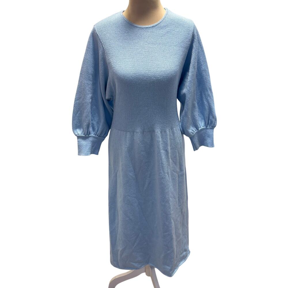 Vintage 70's JT Martin Stretch Knit Maxi Sweater Dress 12
